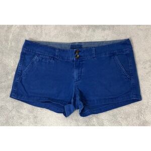 American Eagle Shorts Women's Size 10 Blue Stretch Chino Low Rise Casual Summer